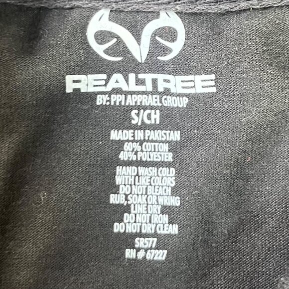 Realtree Short Sleeve Tshirt Womens Small Black Pink New Hunting - Picture 6 of 8